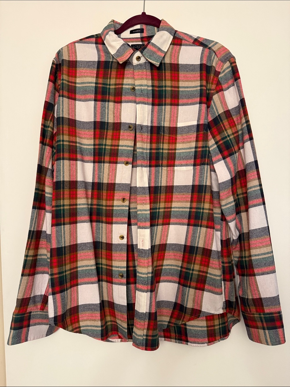 J.Crew Men’s Classic fit flannel shirt Sz M